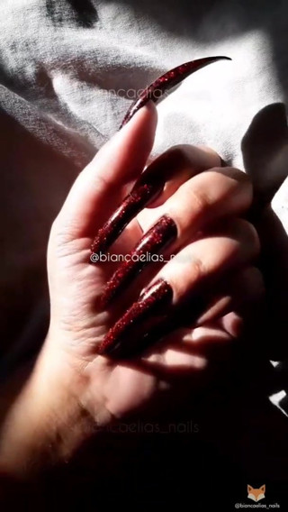 Porn sexy long nails 4
