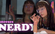 A Nerdy Girl with Glasses Sneezes on Your Dick