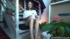 Evelin Smelling Playing Painting Feet
