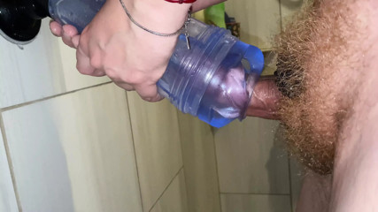 Fucking my step dad's fleshlight while he's at work. (part 2) thumbnail