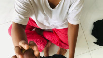 Bangla Desi stepmom Fucked by Her Stepson while she was working on the floor.