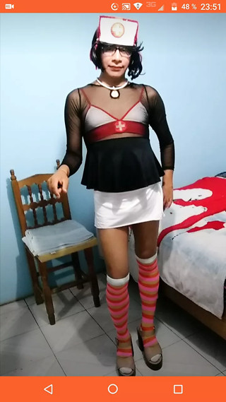 Joselynne Cd In Stockings And Tight Skirt Nurse Horny 3