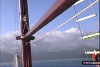 Hot Threesome on Sunny Sailboat with Two Tanned Brunettes