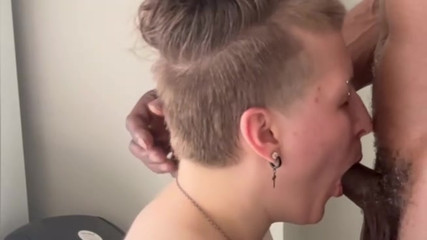 Cheating husband fucks tomboy babysitter