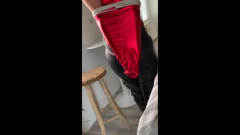 Dressed in latex walking part 1