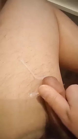 Cum shot on my shiny pantyhose