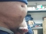 Masculine Bear Daddy Cums in the Office