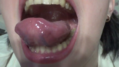 Giantess swalowing you with big gulp!