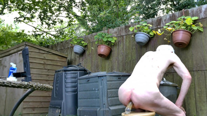 Live Outdoor Strip,dildo and Sounding Show with Cum