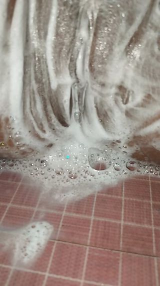 shower in bathroom with pussy fingering