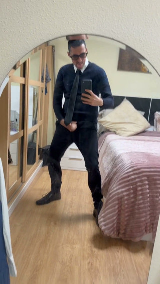 Stepdaddy Showing off Big Cock and Pissing