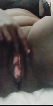 Fingering and Rubbing Clitoris on Video Call Wet Pussy Black