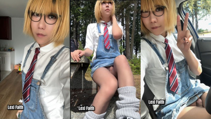 Cute asian femboy Lexi Faith outdoor nudity thumbnail
