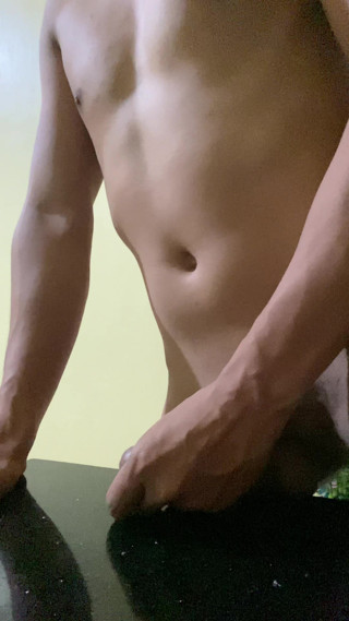 FUCKING MY HAND AND SHOOTING CUM ON OUR KITCHEN