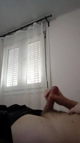 I jerk with my hard uncut dick! #13