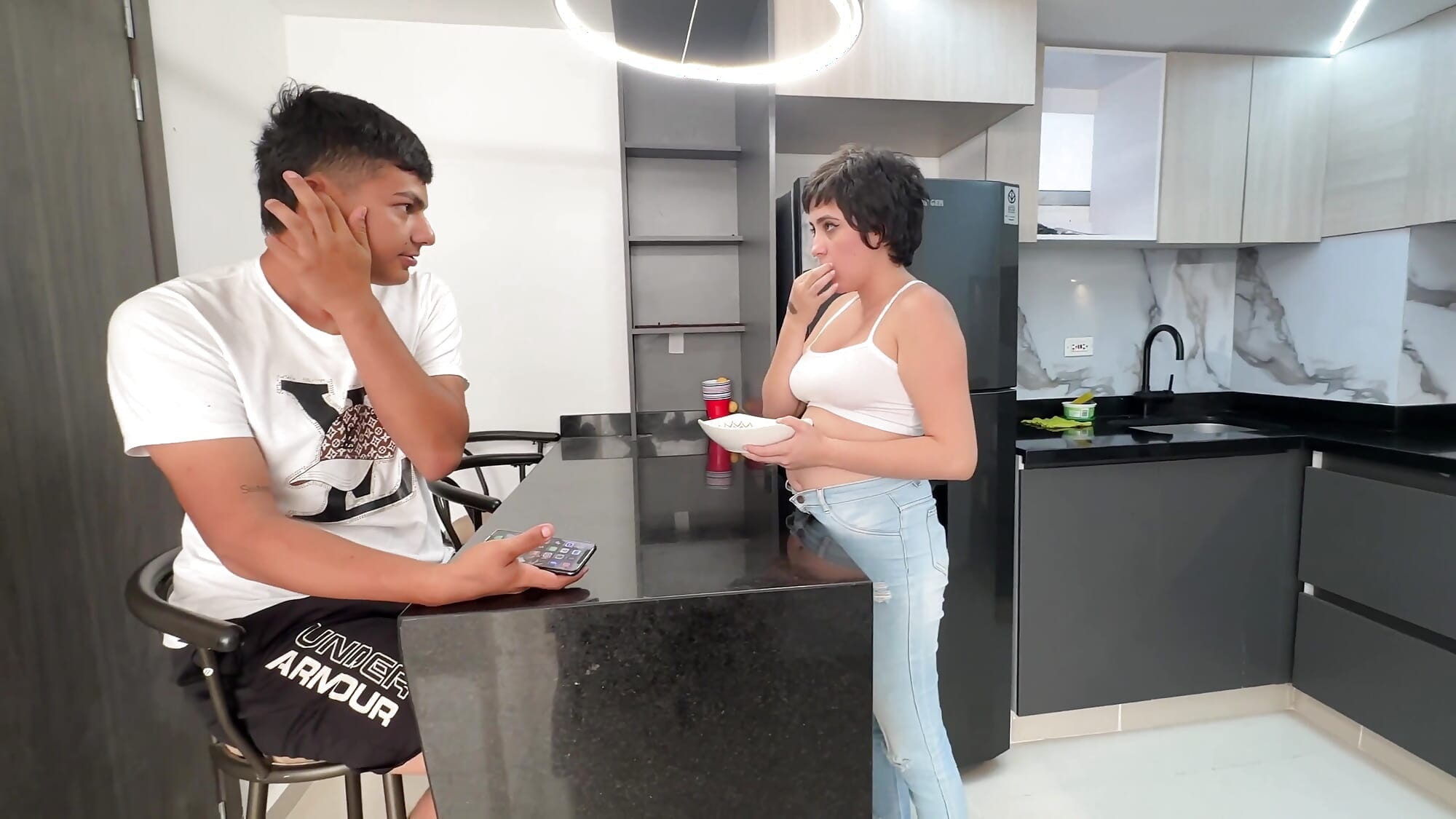 Big Ass Stepsister Enjoys Her Delicious Cereal with My Rich Milk and Uses My Juicy Huge Cock to Savor It Better.