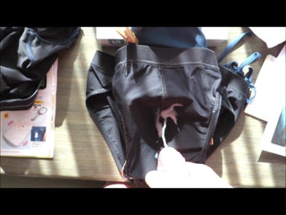 BOSS polyamid-undies get covered with sperm