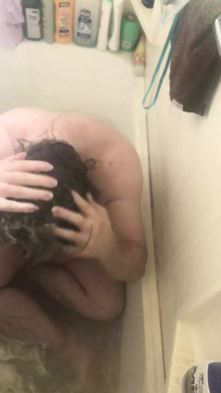 taking a shower but for some reason little sound