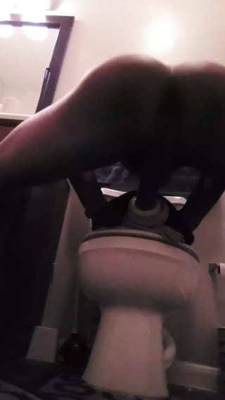 Anal pounding with sex toy