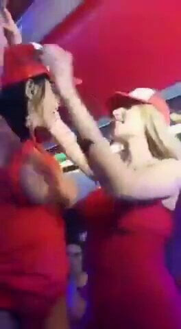 Lesbian passion in the club