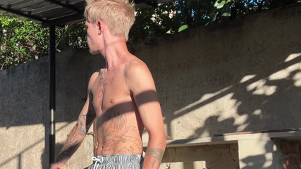 Fucked a Cute Guy Gardener, Deep Throat Blowjob and Fucked a Tight Twink Ass and Came