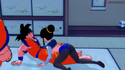 Gohan sees Goku and Chi-Chi having sex and joins in - Dragon Ball Zex Series