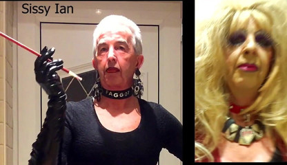 My collared tranny faggot Ian