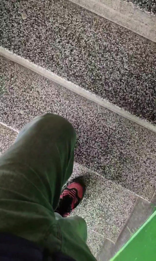 Thick Bulgarian dick gets hard in the neighborhood, then cuming in the entrance of a building