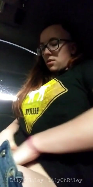 Risky Parking Garage Clit Rubbing Car Masturbation