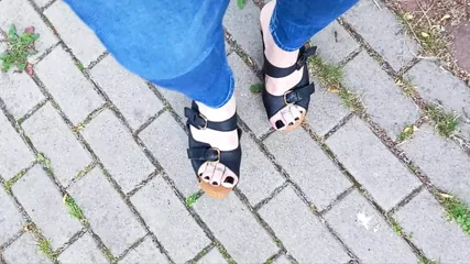 summer walk in sexy wedges