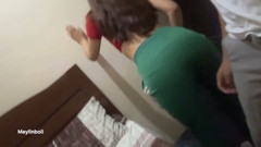 Innocent College Girl Sucks Classmate for a Challenge and Dances It Very Well