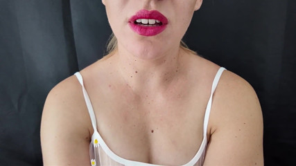 Red Lips Blowjob JOI Cum Countdown From 60