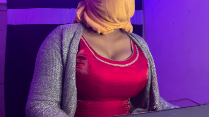 big tits cross dresser in shiny red suit thumbnail