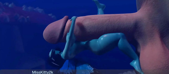 Angel having sex with a monster Cock