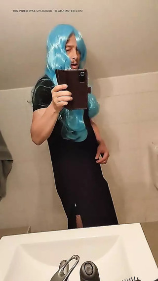 First time dressed as a girl, maximum arousal of a slut