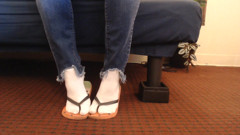 Watermelon Flip Flops White Ankle Socks