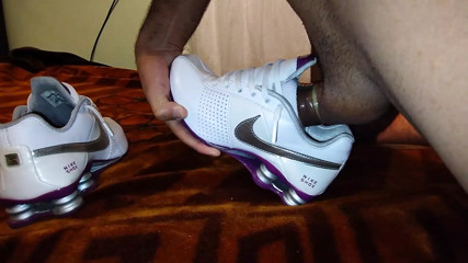 fucking and cumming inside nike shox three times in a row