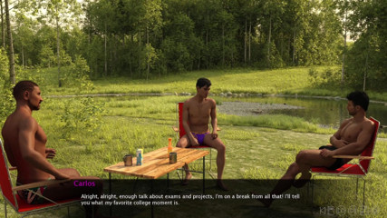 Summer Vacation - Two Gay Army Boys Kiss