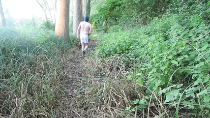 OUTDOOR NAKED WALK START TO FINISH THRO WOODS FIELDS