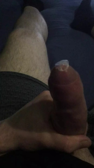 Cock Masturbating With Condom