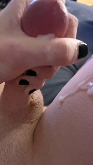 Shemale sissy cock precum cum hard