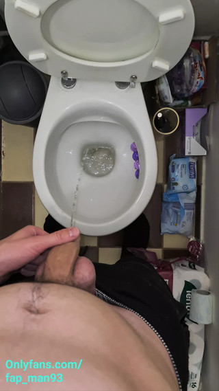 Cute 18 Years Old Teen Boy Peeing to the Toilet POV 4K