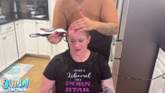 Shaving Quinn's Head