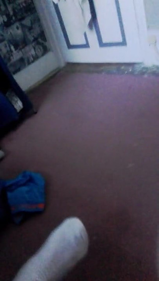 Wank and cum in front of window