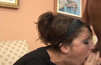 Interracial with horny squirty small titted mature