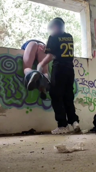 Amateur Boy Trapped! His Jeans Depantsed to Expose His Smooth Hairless Pale Bubble Butt. Then Spanked and Licked