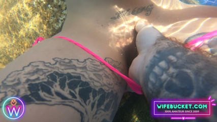 Wifebucket Amateurs - Stepsis was swimming in sexy bikini, so I had to fuck her in the pool