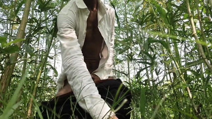 Big Cock Piss and Cumshot in Outdoor