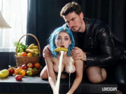 Floating Banana + Milk Hose Man Drenches Her