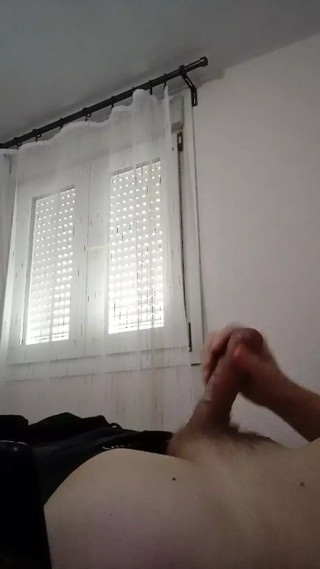 Young guy masturbates his small cock  #14